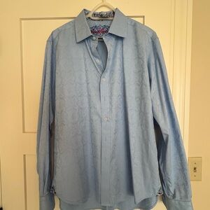 Robert Graham Light Blue Casual Button Down Shirt